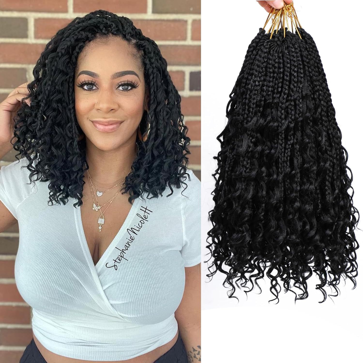 Synthetic Fiber Crochet Wig Braided Three-strand Braid