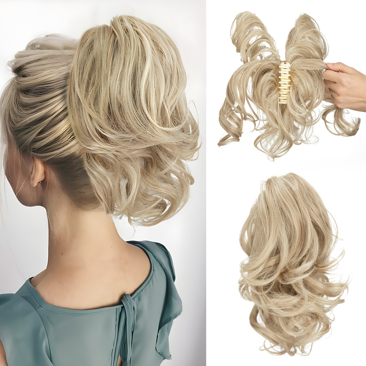 Wig Grip Ponytail Short Female Adjustable Fluffy Natural Short - Image 9