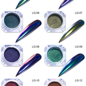 Nail Art Magic Mirror Effect Powder Laser Peacock Aurora Rainbow