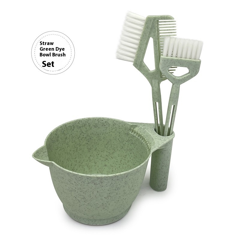 Hair Dye Straw Bowl Brush Set - Image 3