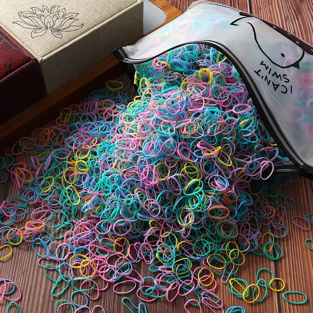 Children Rubber Band Small Size Girls' Baby Disposable Rubber Band Color Hair Band - Image 3