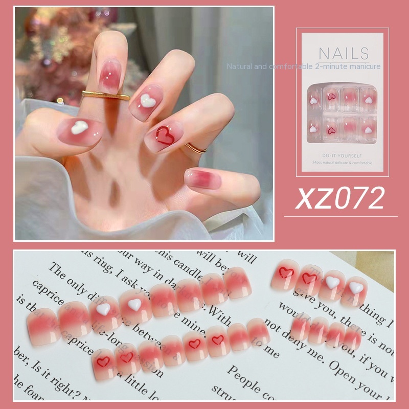 Nail Beauty New Hand-painted Fake Nail Tip Tulip Patch - Image 16