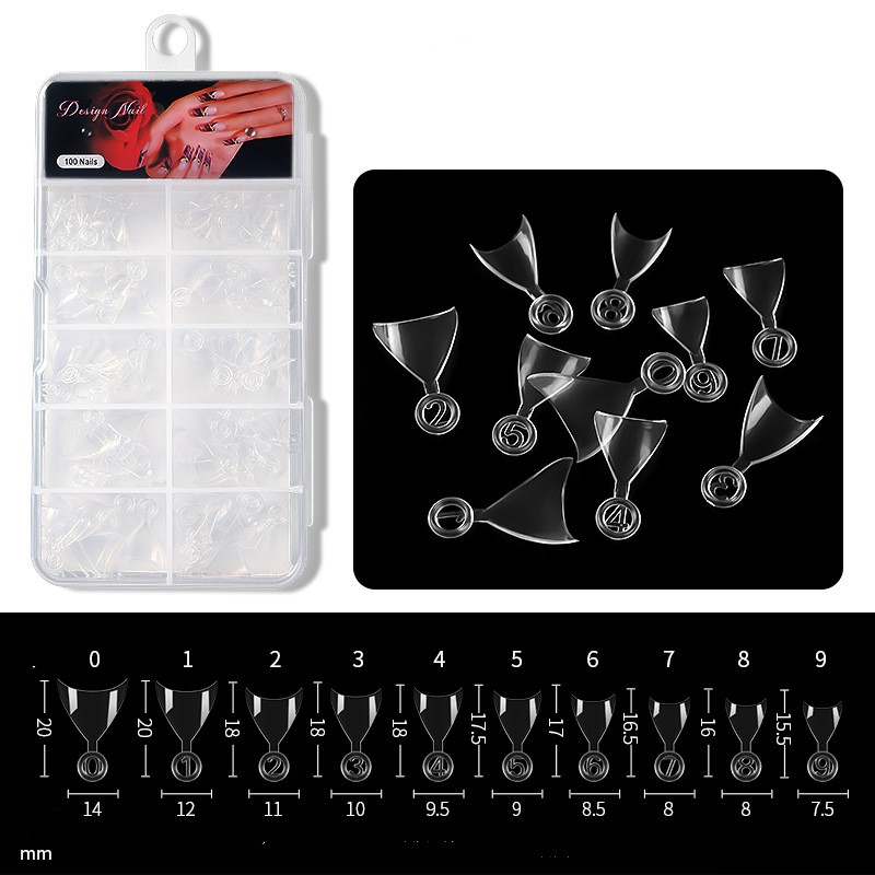 French Nail Piece Fake 500 Pieces Crescent French - Image 5