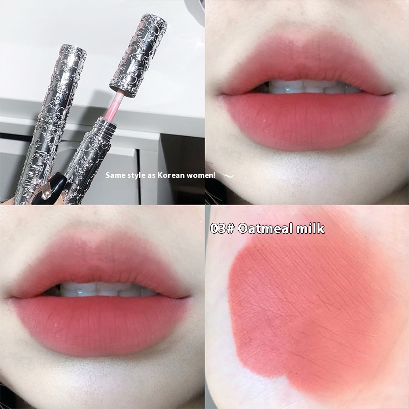 Velvet Mist Lip Mud Matte White Lipstick - Image 3