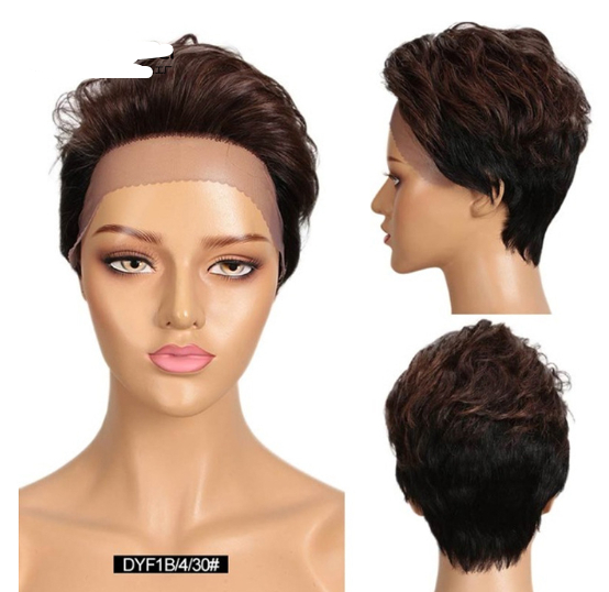 Front Lace Wig All Real Hair Short Headgear - Image 3