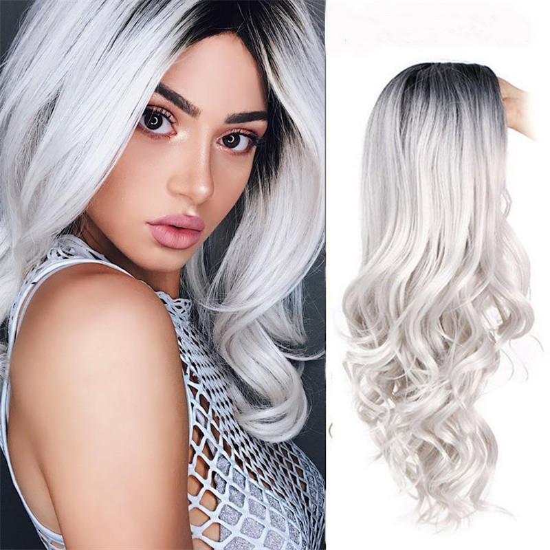 Fashion mid-length curly hair dyed wig - Image 5