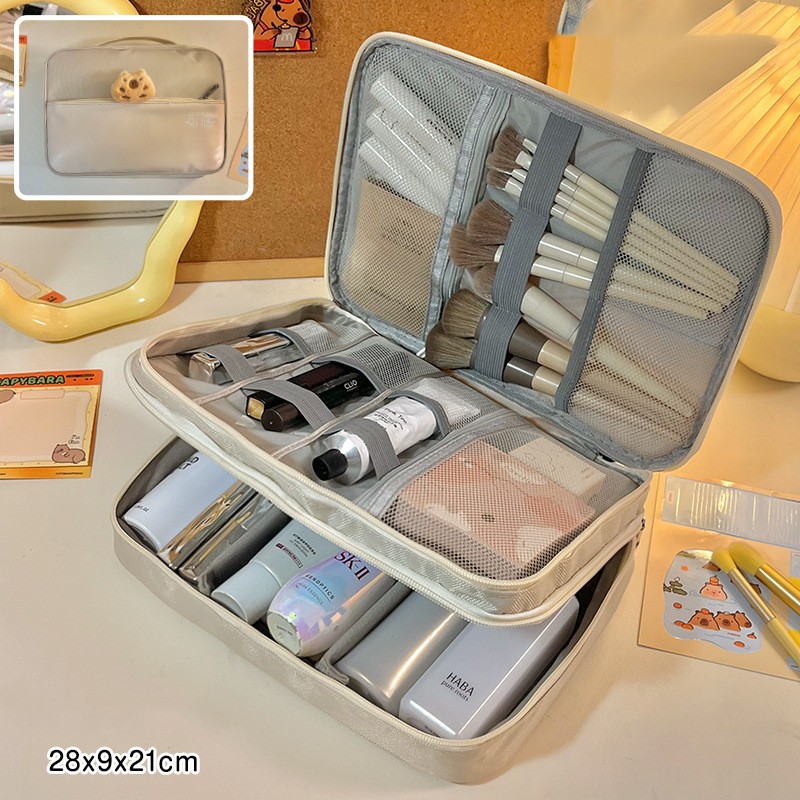 Large Capacity Cosmetic Bag Multi-function Layering - Image 2