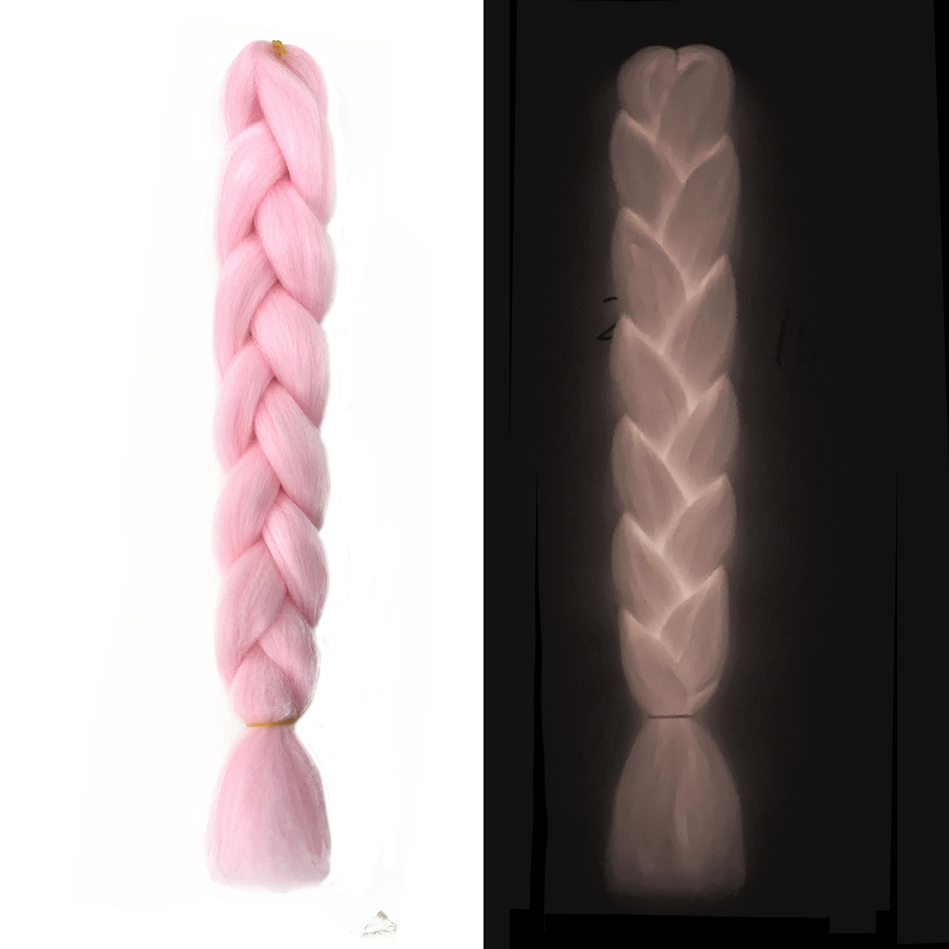 Luminous Fluorescent Chemical Fiber Wig Big Braid - Image 6