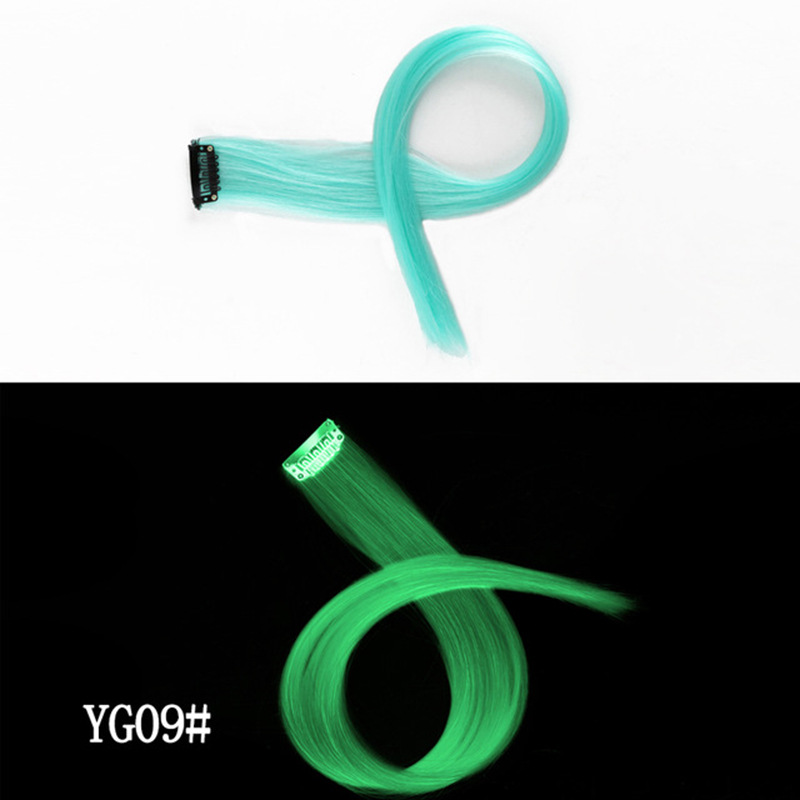 Luminous DIY Clip - In Hair Luminous Hairpiece Hair Traceless 50 CM Rainbow Colour - Image 9