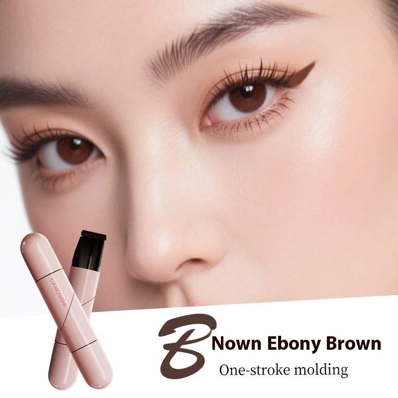 Waterproof Not Smudge Precise Outline Natural Long Lasting Integrated Double-headed Eyeliner Stamp Pen - Image 3