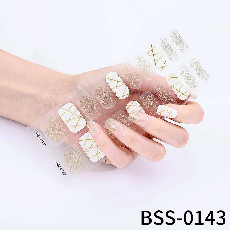 Gel Nail Stickers 3d Semi-cured Nail Stickers European And American UV Nail Semi-baked Nail Stickers Paper - Image 5