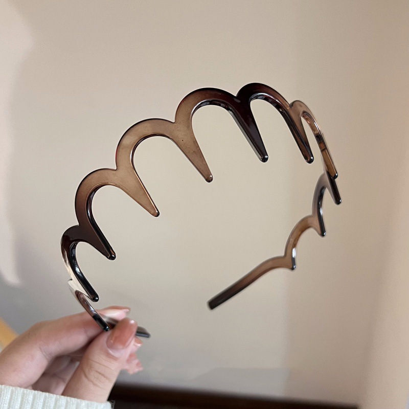 Headdress Wave Face Wash Toothed Non-slip Headband Unisex Hairpin Barrettes - Image 4