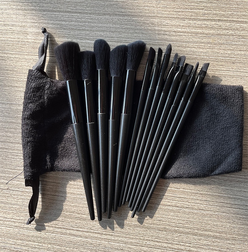 13 PCs Purpleflower Holly Leaf Makeup Brushes Suit Soft Hair - Image 10