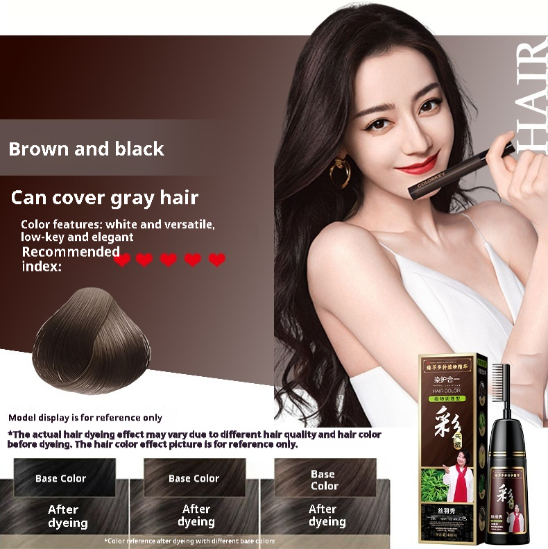 Plant Pure Hair Dye Color Hair Dyeing Cover White Hair Hair Color Cream - Image 2