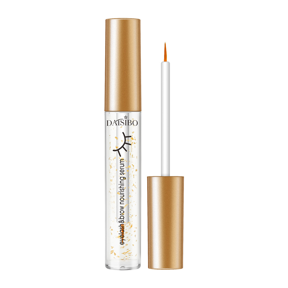 Gold Foil Plain Black Thick Natural Eyelash Growth Solution