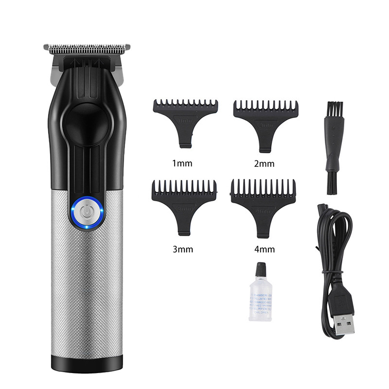 LCD Digital Display USB Charging Retro Oil Head Carving Hair Clipper - Image 12