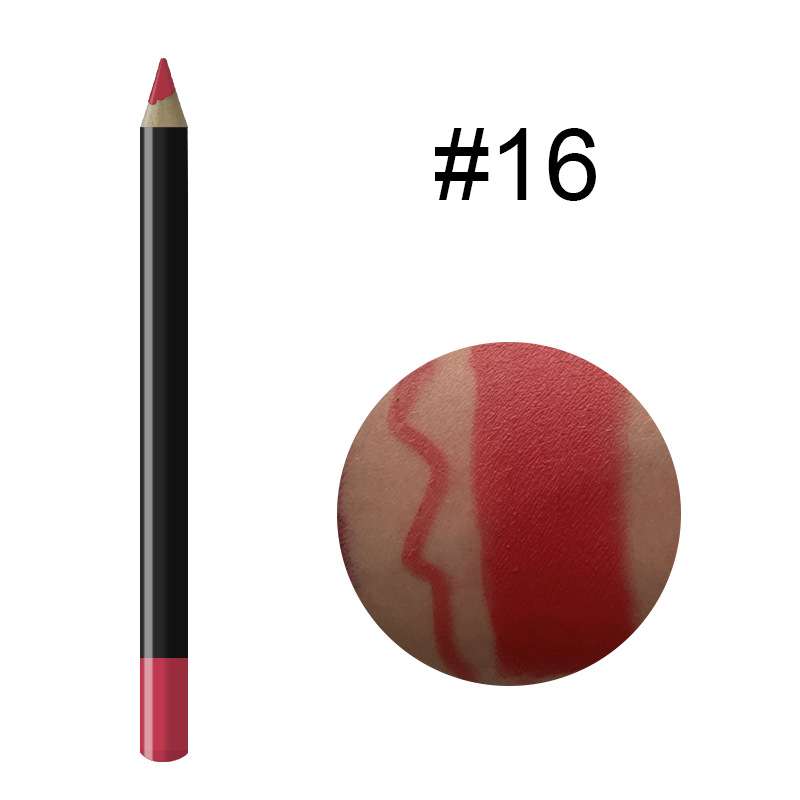 20 Color Black Pen Holder Lip Liner Waterproof Easy To Color - Image 16