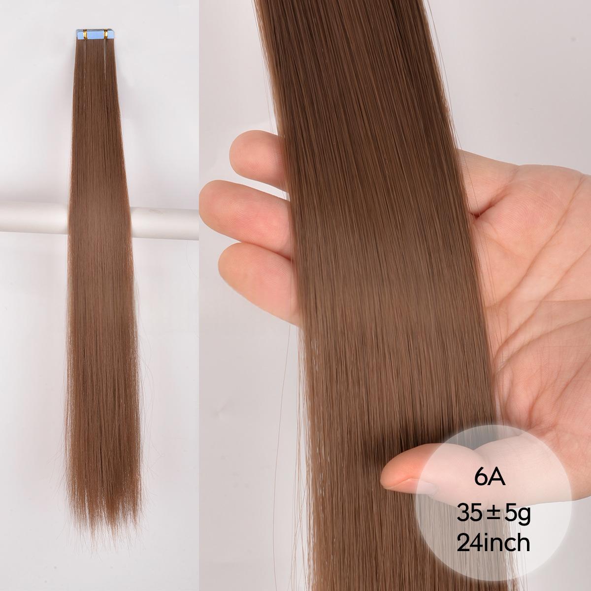 Colored Womens Hair Extension Synthetic Wig Pieces - Image 4