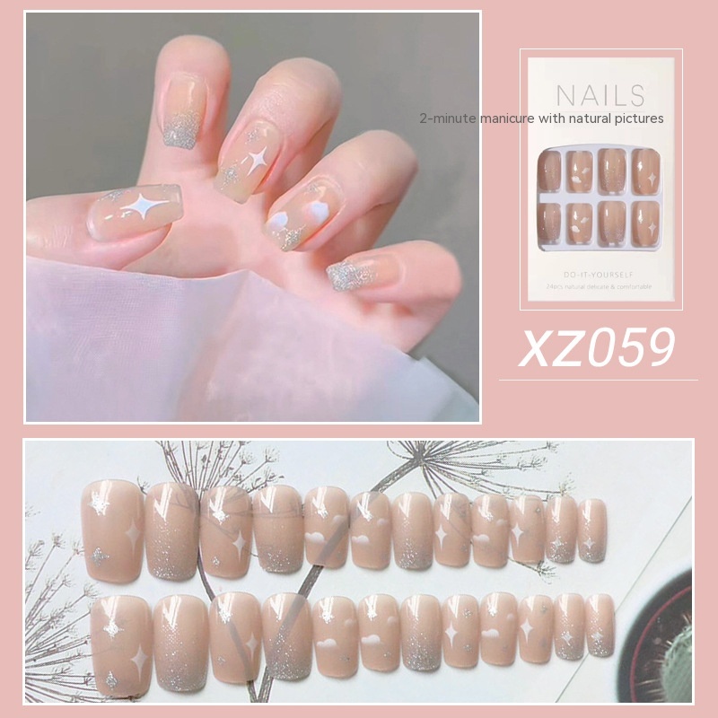 Nail Beauty New Hand-painted Fake Nail Tip Tulip Patch - Image 18