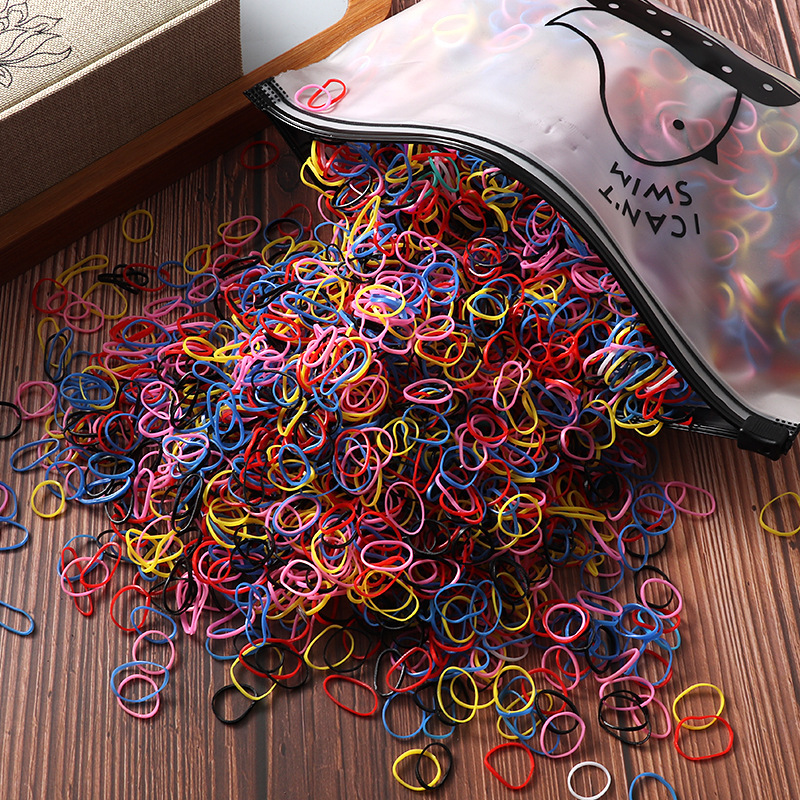 Children Rubber Band Small Size Girls' Baby Disposable Rubber Band Color Hair Band - Image 2