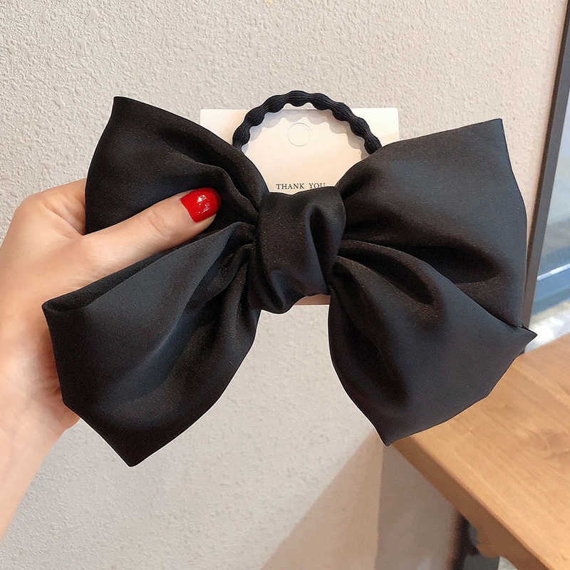 High-grade Satin Bow Headdress Flower Hair Ring - Image 2