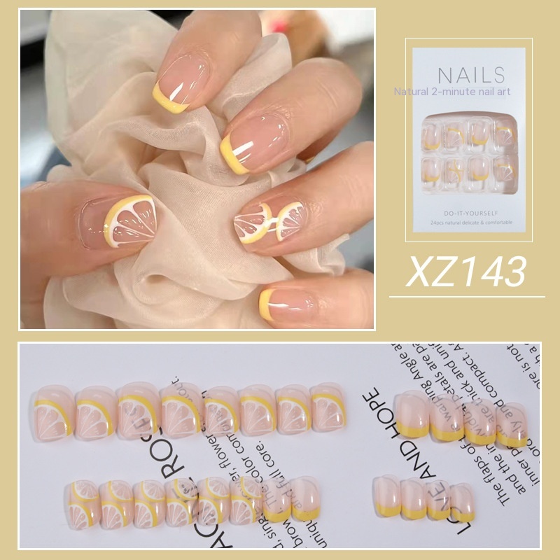 Nail Beauty New Hand-painted Fake Nail Tip Tulip Patch - Image 12