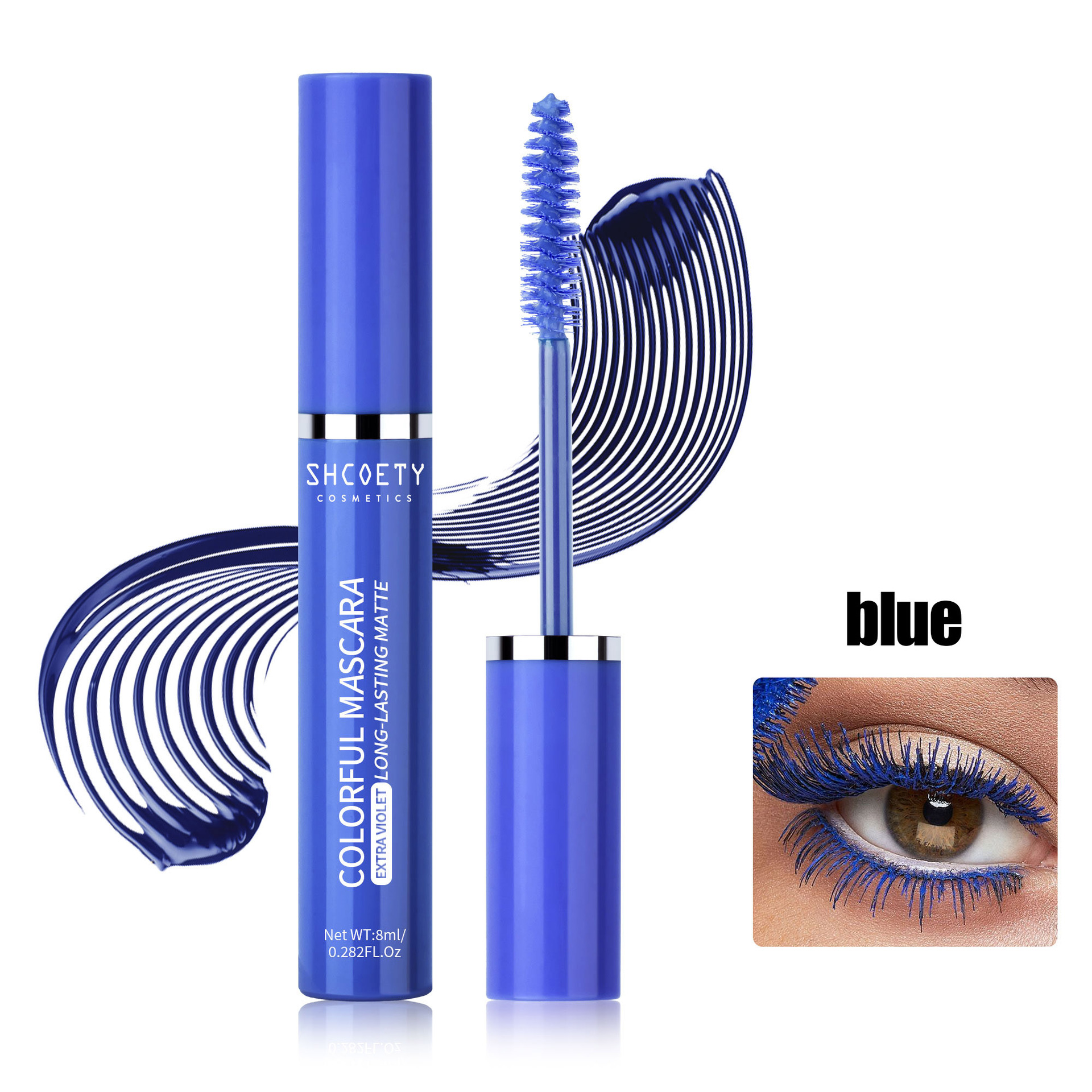 Color Mascara Waterproof Not Smudge Long Thick - Image 3