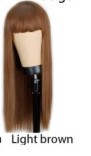 Qi Bangs Black And Brown Long Straight Hair - Image 3