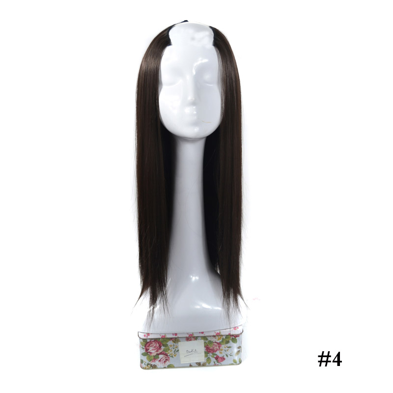 Women's Long Straight Hair U-shaped Half Headgear - Image 2