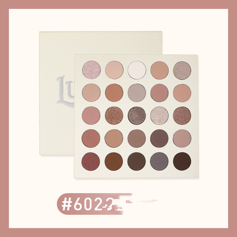 Cream Eye Ling 25 Color Eyeshadow Beads Matte Earth Milk Tea Large Pan Eyeshadow Palette - Image 2
