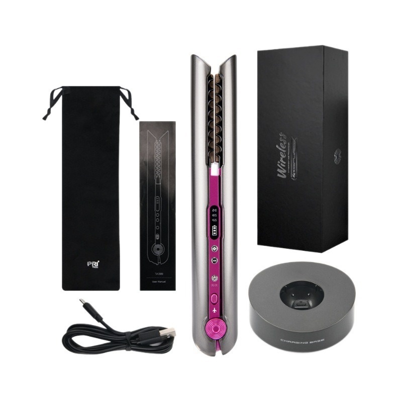 New Wireless Hair Straightener And Curling Iron