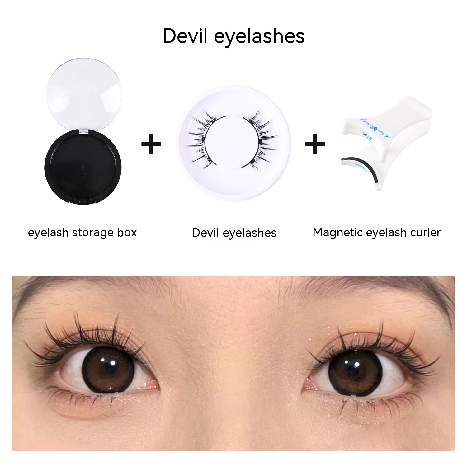 Magnetic Adhesive Free Of Little Devil False Eyelashes - Image 5