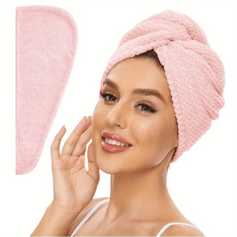 Womens Coral Fleece Hair Drying Cap Highly Absorbent - Image 6