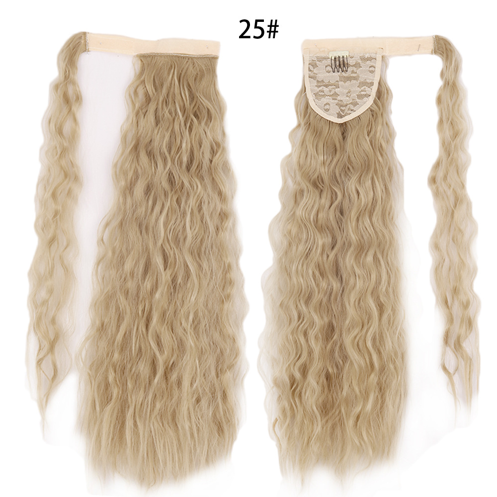 Ponytail Wig Water Wave Velcro Banding Chemical Fiber High Temperature Silk - Image 20