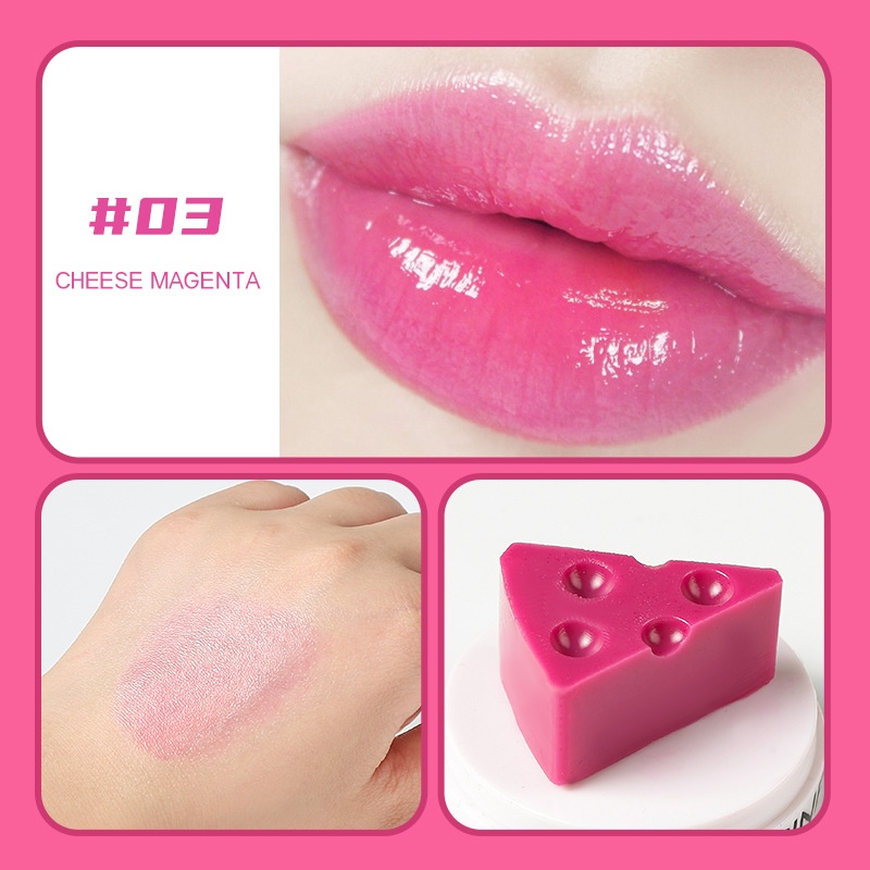 Lipstick Cute Cheese Lip Balm Temperature Change Moisturizing - Image 3
