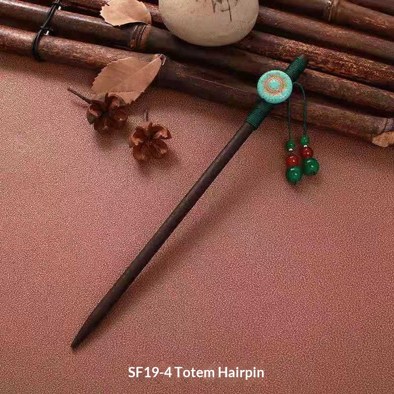 Ebony-look Hairpin With Tassels Walking-Tassel Hair Ornament
