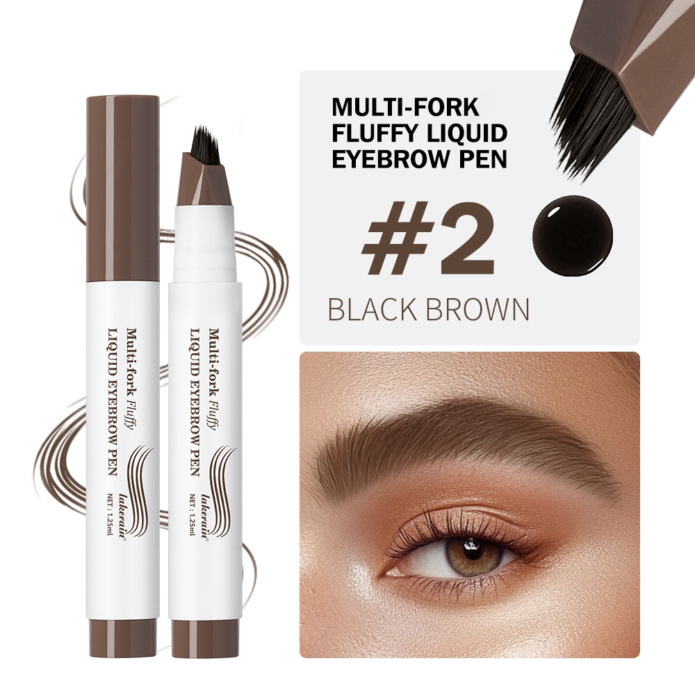 Multi-fork Plush Water Eyebrow Pencil Waterproof And Durable - Image 2