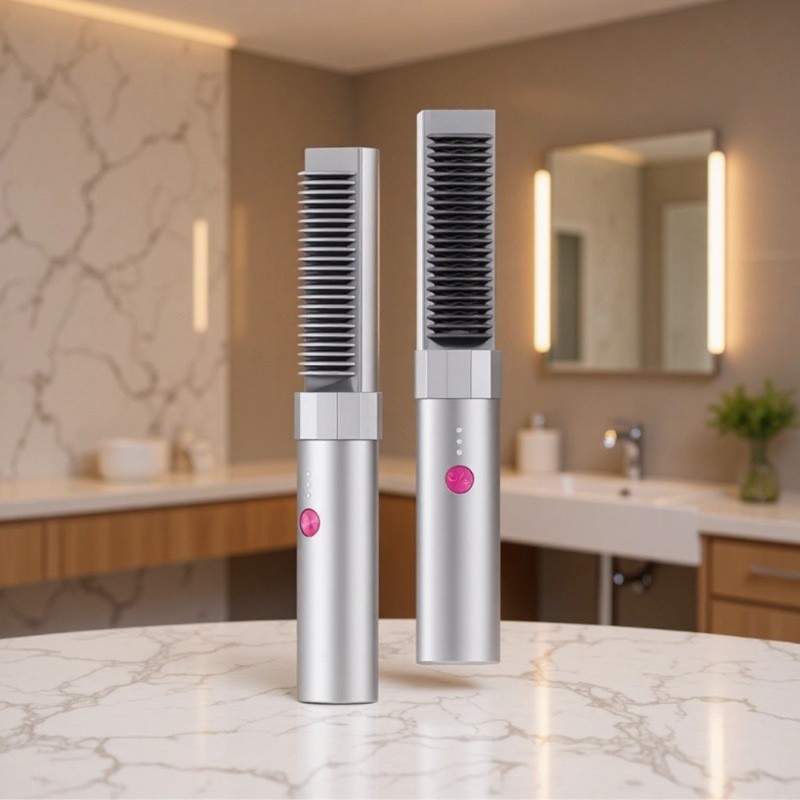 Wireless Hair Straightener With Negative Ions Non-damaging And Rechargeable Version