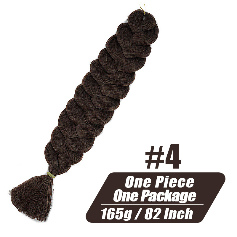 Womens Multi-colored Long Braided Ponytail - Image 4