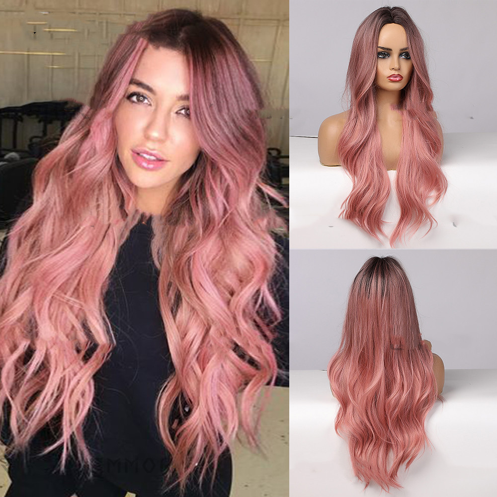 European And American Headgear Waist Long Curly Hair Gradient Big Wave Anime - Image 4