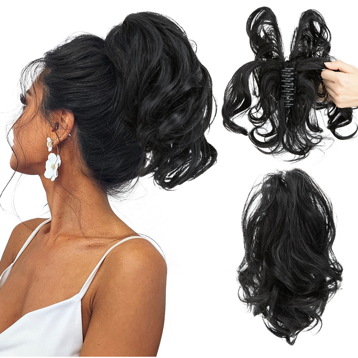 Wig Grip Ponytail Short Female Adjustable Fluffy Natural Short