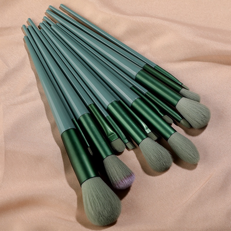 13 PCs Purpleflower Holly Leaf Makeup Brushes Suit Soft Hair - Image 6