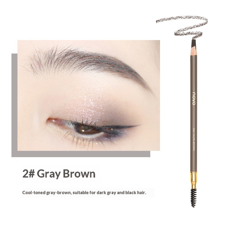 Natural Shaping Machete Smudge-proof Double-ended Eyebrow Pencil - Image 2