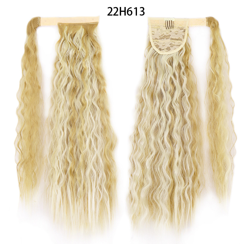 Ponytail Wig Water Wave Velcro Banding Chemical Fiber High Temperature Silk - Image 26
