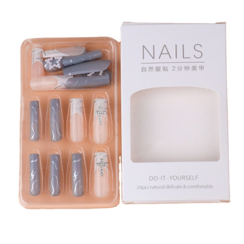 French Manicure Wear Nail Fake Nails French Cross - Image 2