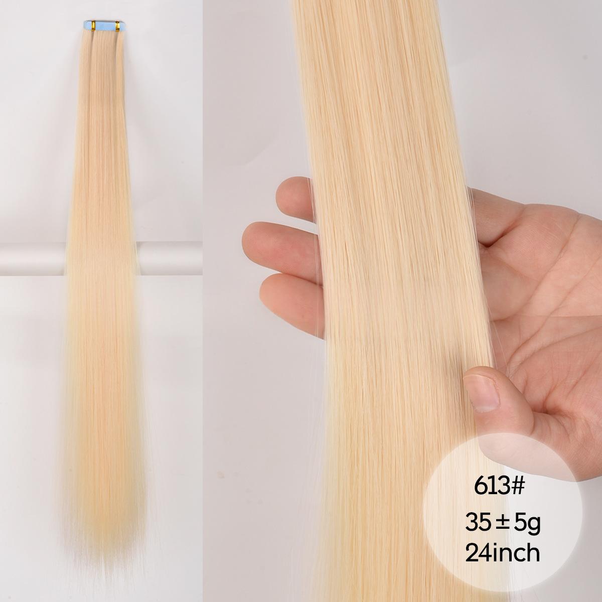 Colored Womens Hair Extension Synthetic Wig Pieces - Image 5
