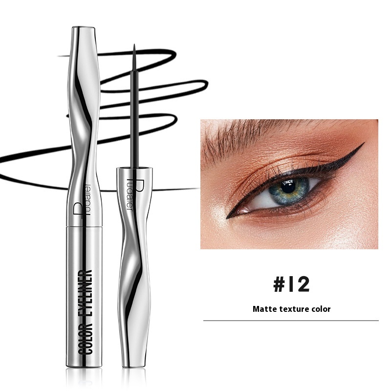Color Eyeliner Makeup Waterproof Quick-drying Very Fine 24 Colors - Image 12