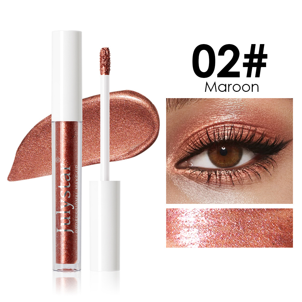 Eye Makeup Ten Colors Thin And Glittering Brightening Liquid Eye Shadow - Image 2
