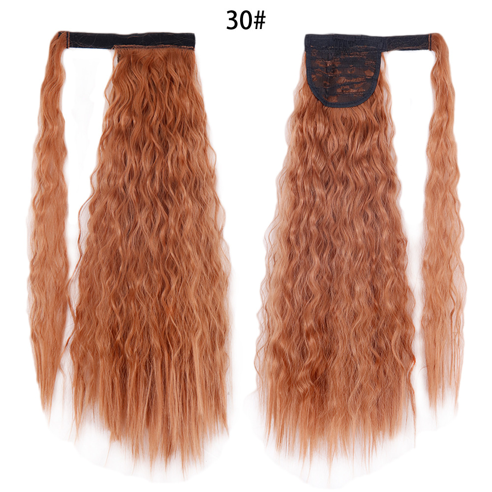 Ponytail Wig Water Wave Velcro Banding Chemical Fiber High Temperature Silk - Image 17