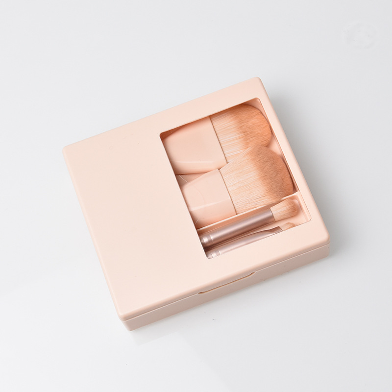 Travel Makeup Brush With Mirror Suit Soft Hair - Image 2
